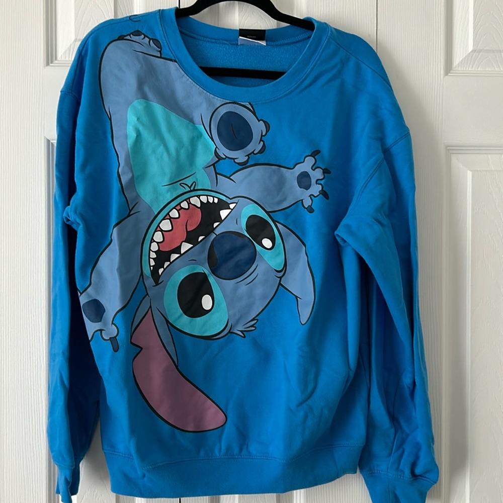 Disney Blue Stitch Crewneck Sweatshirt
